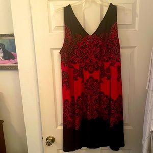 Soma black & red dress that is perfect for holiday events.